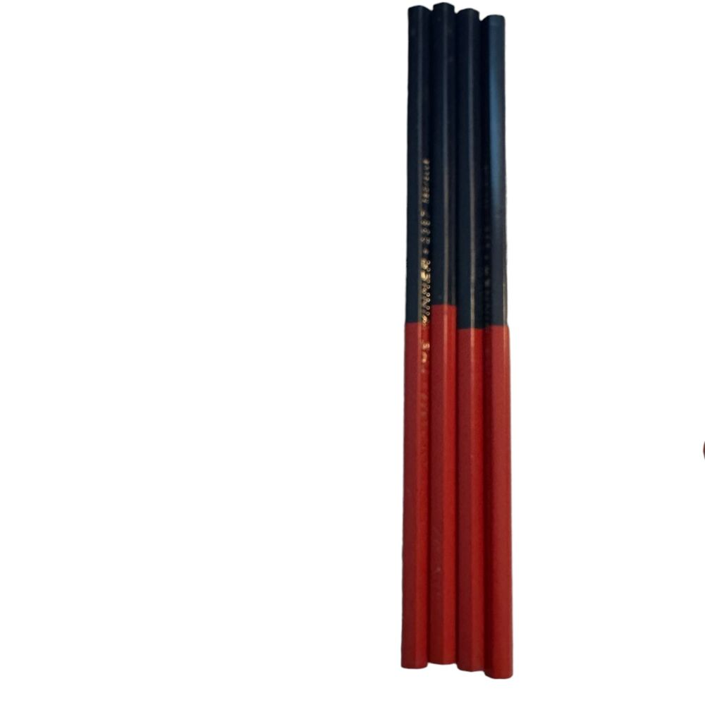Vintage A.W. Faber The Winner 2387 Red Blue Pencils Lot of 4 unused